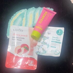 🍷 Freeman Cleanser/Face Mask Set Including Eye and Foot Masks 🍷